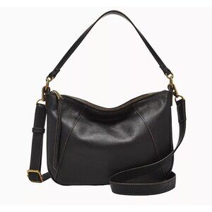New Fossil Skylar Crossbody Bag Leather Black